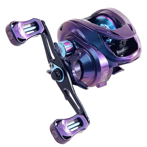 HAUT TON Galaxy Baitcaster-Angelrolle, 7,2:1Übersetzung, 5 + 1BB, 8,2 kg Zugsystem, für Salzwasser- und Süßwasserangeln, R von HAUT TON