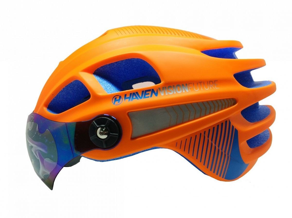HAVEN Fahrradhelm Haven Vision Future Fahrrad Helm aufklappbares Visier Größe S bis M Or HAVEN Fahrradhelm Haven Vision Future Fahrrad Helm aufklappbares Visier Größe S bis M Or von HAVEN