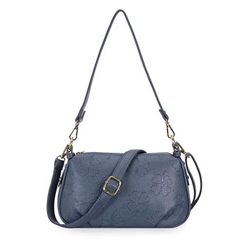 HAWEE Damen Handy Umhängetasche Weiches PU-Leder Klein Crossbody Bag Mode Handytasche Zum Umhängen Elegant Schultertasche Geldbörse mit 2 Schultergurten für Arbeit Partys Alltag Shopping, Blau HAWEE Damen Handy Umhängetasche Weiches PU-Leder Klein Crossbody Bag Mode Handytasche Zum Umhängen Elegant Schultertasche Geldbörse mit 2 Schultergurten für Arbeit Partys Alltag Shopping, Blau von HAWEE