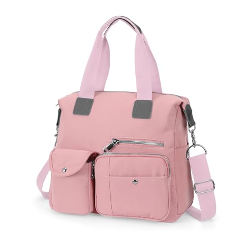 HAWEE Große Handtasche Damen Schultertasche mit Tragegriff Nylon Crossbody Bag Damen Sportlich mit Mehreren Taschen Frauen Tasche für Schule Büro Shopper Lehrer HAWEE Große Handtasche Damen Schultertasche mit Tragegriff Nylon Crossbody Bag Damen Sportlich mit Mehreren Taschen Frauen Tasche für Schule Büro Shopper Lehrer von HAWEE