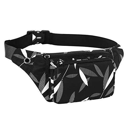 HAWEE Sport Bauchtasche Unisex Leichte Gürteltasche Hüfttasche Multicolor mit Verstellbarem Gürtel und Kopfhöreranschluss für Damen Herren Outdoor Reisen Wandern Joggen Radfahren Laufen Trauerweide von HAWEE