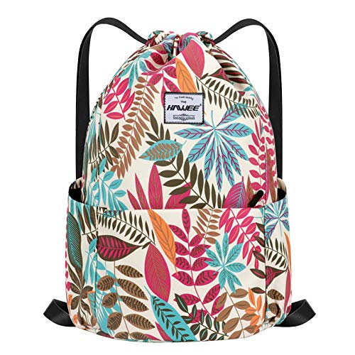 HAWEE Wasserdicht Kordelzug Rucksack mit Innentasche Groß Turnbeutel Kordelzug Tagesrucksack Tunnelzug Tasche Sporttasche Unisex für Frauen Männer Reise Alltag Outdoor Yoga Schule Strand Schwimmen HAWEE Wasserdicht Kordelzug Rucksack mit Innentasche Groß Turnbeutel Kordelzug Tagesrucksack Tunnelzug Tasche Sporttasche Unisex für Frauen Männer Reise Alltag Outdoor Yoga Schule Strand Schwimmen von HAWEE