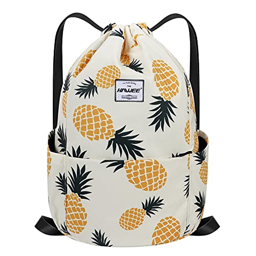 HAWEE Wasserdicht Kordelzug Rucksack mit Innentasche Groß Turnbeutel Kordelzug Tagesrucksack Tunnelzug Tasche Sporttasche Unisex für Frauen Männer Reise Alltag Outdoor Yoga Schule Strand Schwimmen HAWEE Wasserdicht Kordelzug Rucksack mit Innentasche Groß Turnbeutel Kordelzug Tagesrucksack Tunnelzug Tasche Sporttasche Unisex für Frauen Männer Reise Alltag Outdoor Yoga Schule Strand Schwimmen von HAWEE