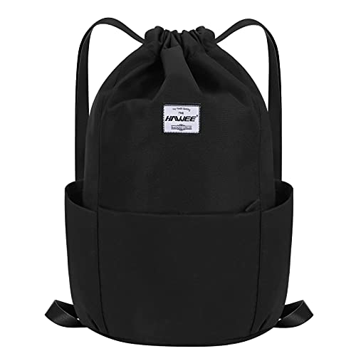 HAWEE Wasserdicht Kordelzug Rucksack mit Innentasche Groß Turnbeutel Kordelzug Tagesrucksack Tunnelzug Tasche Sporttasche Unisex für Frauen Männer Reise Alltag Outdoor Yoga Schule Strand Schwimmen HAWEE Wasserdicht Kordelzug Rucksack mit Innentasche Groß Turnbeutel Kordelzug Tagesrucksack Tunnelzug Tasche Sporttasche Unisex für Frauen Männer Reise Alltag Outdoor Yoga Schule Strand Schwimmen von HAWEE