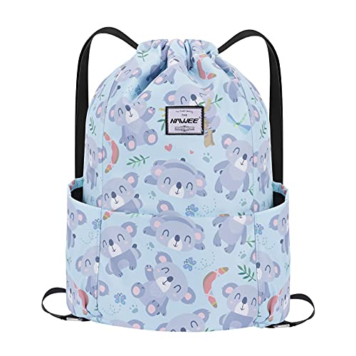 HAWEE Wasserdicht Kordelzug Rucksack mit Innentasche Groß Turnbeutel Kordelzug Tagesrucksack Tunnelzug Tasche Sporttasche Unisex für Frauen Männer Reise Alltag Outdoor Yoga Schule Strand Schwimmen HAWEE Wasserdicht Kordelzug Rucksack mit Innentasche Groß Turnbeutel Kordelzug Tagesrucksack Tunnelzug Tasche Sporttasche Unisex für Frauen Männer Reise Alltag Outdoor Yoga Schule Strand Schwimmen von HAWEE