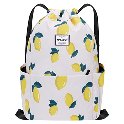 HAWEE Wasserdicht Kordelzug Rucksack mit Innentasche Groß Turnbeutel Kordelzug Tagesrucksack Tunnelzug Tasche Sporttasche Unisex für Frauen Männer Reise Alltag Outdoor Yoga Schule Strand Schwimmen HAWEE Wasserdicht Kordelzug Rucksack mit Innentasche Groß Turnbeutel Kordelzug Tagesrucksack Tunnelzug Tasche Sporttasche Unisex für Frauen Männer Reise Alltag Outdoor Yoga Schule Strand Schwimmen von HAWEE