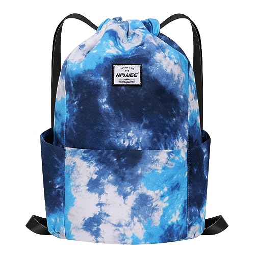 HAWEE Wasserdicht Kordelzug Rucksack mit Innentasche Groß Turnbeutel Kordelzug Tagesrucksack Tunnelzug Tasche Sporttasche Unisex für Frauen Männer Reise Alltag Outdoor Yoga Schule Strand Schwimmen HAWEE Wasserdicht Kordelzug Rucksack mit Innentasche Groß Turnbeutel Kordelzug Tagesrucksack Tunnelzug Tasche Sporttasche Unisex für Frauen Männer Reise Alltag Outdoor Yoga Schule Strand Schwimmen von HAWEE