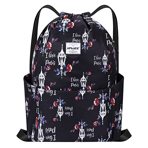 HAWEE Wasserdicht Kordelzug Rucksack mit Innentasche Groß Turnbeutel Kordelzug Tagesrucksack Tunnelzug Tasche Sporttasche Unisex für Frauen Männer Reise Alltag Outdoor Yoga Schule Strand Schwimmen HAWEE Wasserdicht Kordelzug Rucksack mit Innentasche Groß Turnbeutel Kordelzug Tagesrucksack Tunnelzug Tasche Sporttasche Unisex für Frauen Männer Reise Alltag Outdoor Yoga Schule Strand Schwimmen von HAWEE