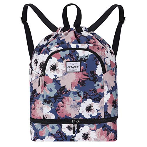 HAWEE Wasserdicht Kordelzug Rucksack mit Innentasche Groß Turnbeutel Kordelzug Tagesrucksack Tunnelzug Tasche Sporttasche Unisex für Frauen Männer Reise Alltag Schule Outdoor Yoga Schwimmen Strand HAWEE Wasserdicht Kordelzug Rucksack mit Innentasche Groß Turnbeutel Kordelzug Tagesrucksack Tunnelzug Tasche Sporttasche Unisex für Frauen Männer Reise Alltag Schule Outdoor Yoga Schwimmen Strand von HAWEE
