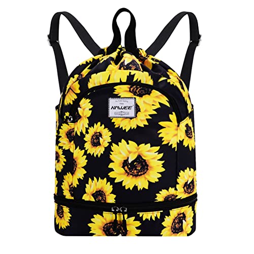 HAWEE Wasserdicht Kordelzug Rucksack mit Innentasche Groß Turnbeutel Kordelzug Tagesrucksack Tunnelzug Tasche Sporttasche Unisex für Frauen Männer Reise Alltag Schule Outdoor Yoga Schwimmen Strand HAWEE Wasserdicht Kordelzug Rucksack mit Innentasche Groß Turnbeutel Kordelzug Tagesrucksack Tunnelzug Tasche Sporttasche Unisex für Frauen Männer Reise Alltag Schule Outdoor Yoga Schwimmen Strand von HAWEE