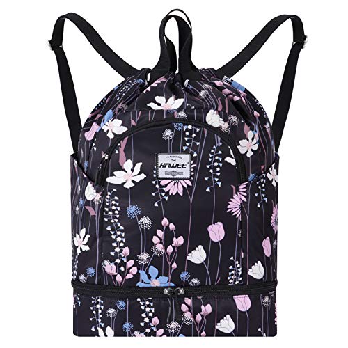 HAWEE Wasserdicht Kordelzug Rucksack mit Innentasche Groß Turnbeutel Kordelzug Tagesrucksack Tunnelzug Tasche Sporttasche Unisex für Frauen Männer Reise Alltag Schule Outdoor Yoga Schwimmen Strand HAWEE Wasserdicht Kordelzug Rucksack mit Innentasche Groß Turnbeutel Kordelzug Tagesrucksack Tunnelzug Tasche Sporttasche Unisex für Frauen Männer Reise Alltag Schule Outdoor Yoga Schwimmen Strand von HAWEE