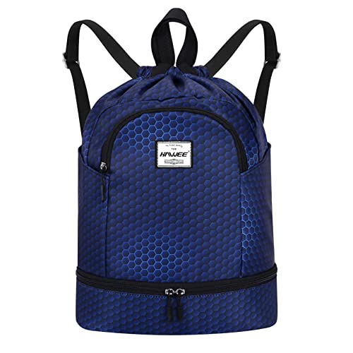 HAWEE Wasserdicht Kordelzug Rucksack mit Innentasche Groß Turnbeutel Kordelzug Tagesrucksack Tunnelzug Tasche Sporttasche Unisex für Frauen Männer Reise Alltag Schule Outdoor Yoga Schwimmen Strand HAWEE Wasserdicht Kordelzug Rucksack mit Innentasche Groß Turnbeutel Kordelzug Tagesrucksack Tunnelzug Tasche Sporttasche Unisex für Frauen Männer Reise Alltag Schule Outdoor Yoga Schwimmen Strand von HAWEE