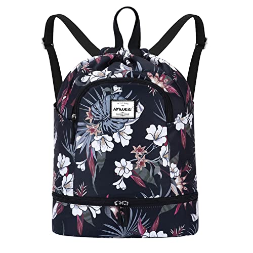 HAWEE Wasserdicht Kordelzug Rucksack mit Innentasche Groß Turnbeutel Kordelzug Tagesrucksack Tunnelzug Tasche Sporttasche Unisex für Frauen Männer Reise Alltag Schule Outdoor Yoga Schwimmen Strand HAWEE Wasserdicht Kordelzug Rucksack mit Innentasche Groß Turnbeutel Kordelzug Tagesrucksack Tunnelzug Tasche Sporttasche Unisex für Frauen Männer Reise Alltag Schule Outdoor Yoga Schwimmen Strand von HAWEE