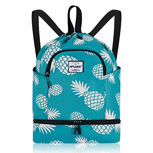 HAWEE Wasserdicht Kordelzug Rucksack mit Innentasche Groß Turnbeutel Kordelzug Tagesrucksack Tunnelzug Tasche Sporttasche Unisex für Frauen Männer Reise Alltag Schule Outdoor Yoga Schwimmen Strand HAWEE Wasserdicht Kordelzug Rucksack mit Innentasche Groß Turnbeutel Kordelzug Tagesrucksack Tunnelzug Tasche Sporttasche Unisex für Frauen Männer Reise Alltag Schule Outdoor Yoga Schwimmen Strand von HAWEE