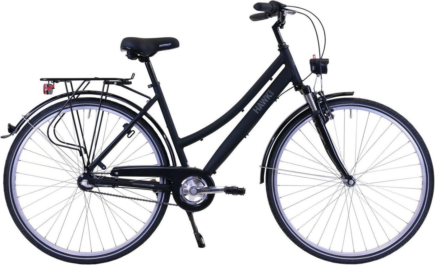 HAWK Bikes Cityrad HAWK Citytrek Lady Premium, 3 Gang Shimano Nexus 3-Gang Schaltwerk von HAWK Bikes