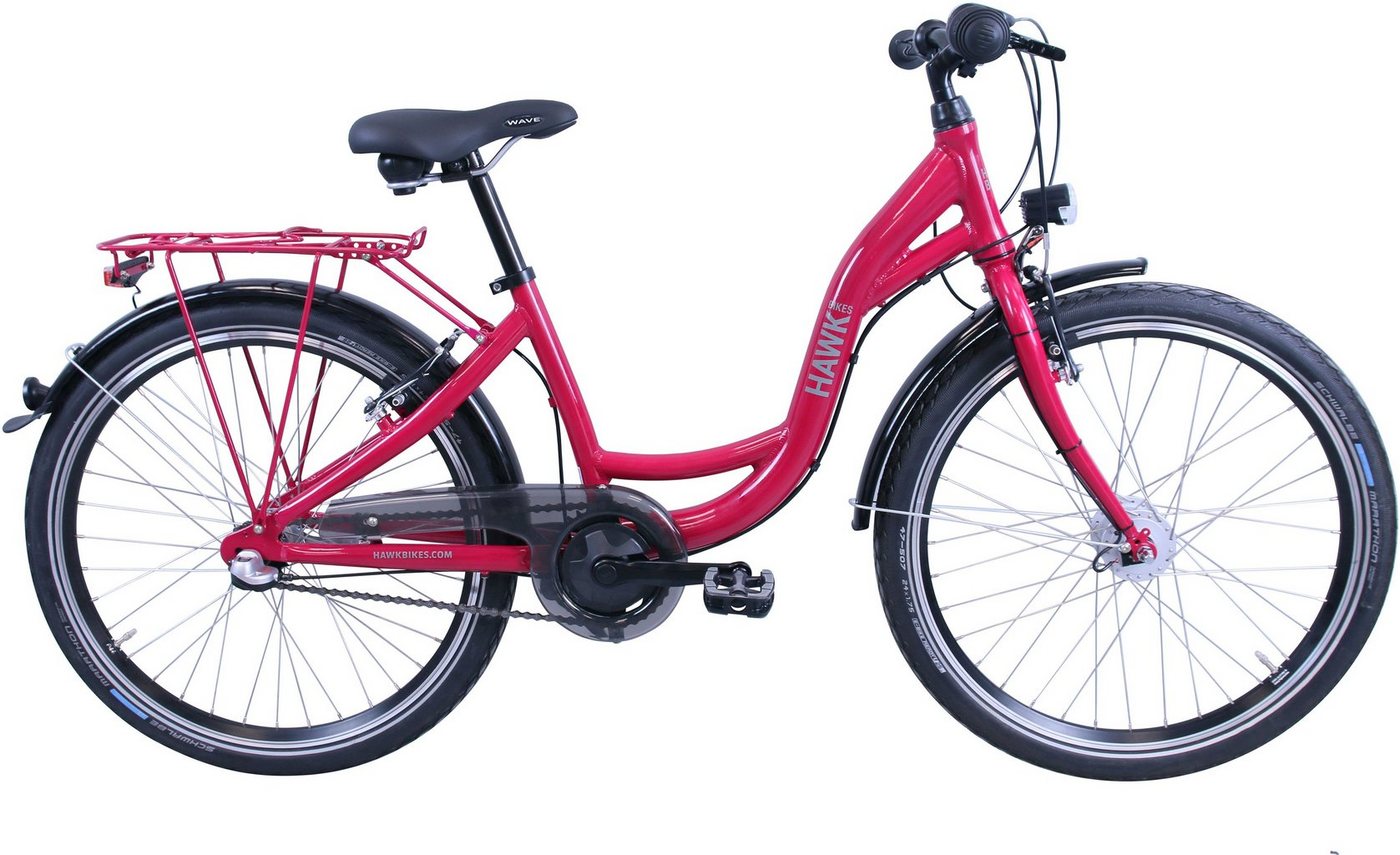 HAWK Bikes Jugendfahrrad City Wave GIRLS, 3 Gang Shimano Nexus 3-Gang Schaltwerk, für Damen HAWK Bikes Jugendfahrrad City Wave GIRLS, 3 Gang Shimano Nexus 3-Gang Schaltwerk, für Damen von HAWK Bikes