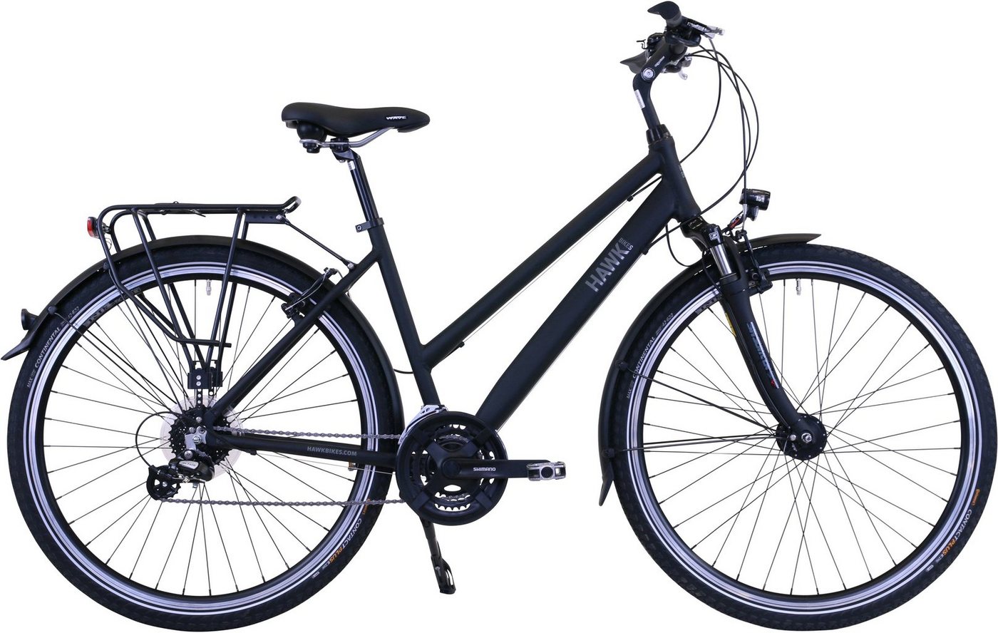 HAWK Bikes Trekkingrad Trekking Lady Premium Black, 24 Gang microSHIFT, für Damen und Herren HAWK Bikes Trekkingrad Trekking Lady Premium Black, 24 Gang microSHIFT, für Damen und Herren von HAWK Bikes