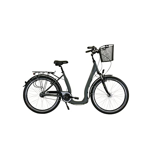 HAWK City Comfort Deluxe Plus inkl Korb I Damenfahrrad 28 Zoll I Stadtfahrrad I Leichtes Damen Fahrrad mit 7-Gang Nabenschaltung & Nabendynamo von HAWK