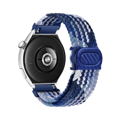 Geflochtenes Armband Kompatibel für Huawei Watch Ultimate Armbänder für Damen Herren 22MM Ersatzarmband Solo Loop Armband Nylon Sport Elastisches Band für Huawei Watch Ultimate (E,22MM) von HAZARA