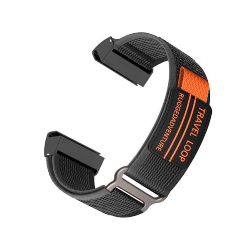 Nylon Armband Kompatibel mit Garmin Fenix 7 Armbänder Sport Armband für Damen Herren Sportarmband Adjustable Textil Loop Ersatzarmband für Garmin Fenix 7 (g,Nylon) von HAZARA