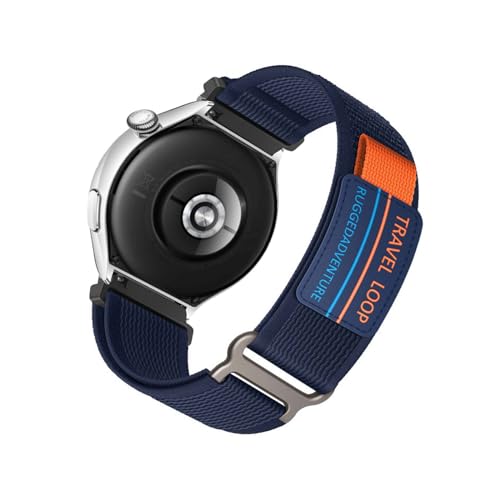 Nylon Armband Kompatibel mit Huawei Watch 4 Armbänder Sport 22mm Armband für Damen Herren Sportarmband Adjustable Textil Loop Ersatzarmband für Huawei Watch 4 (F,22mm) von HAZARA