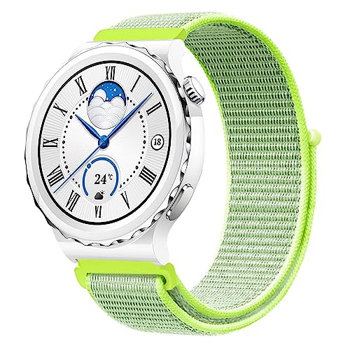 Nylon Armband mit Huawei Watch GT3 Pro 43MM Armband Solo Loop Nylon für Damen Herren Verstellbare Nylon Klett 22MM Ersatzband Sport Armbänder für Huawei Watch GT3 Pro 43MM (AA,GT3 Pro 43mm) von HAZARA