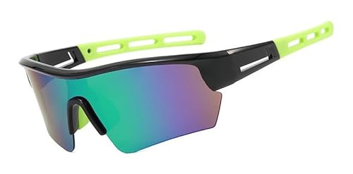 Sportbrillen for Damen und Herren, Fahrradsonnenbrillen, Outdoor-Fahrradsonnenbrillen A(Grün) von HAZARA