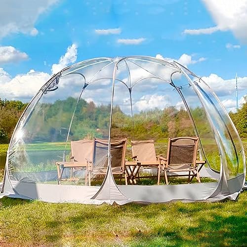 Generisches Camping-Zelt Transparent, Outdoor-Campingzelt for 4–6 Personen, Campinghaus mit transparenter Kuppel for Familiencamping, Hinterhofparty, Musikfestival, Sternenbeobachtung von HBALDTEDC