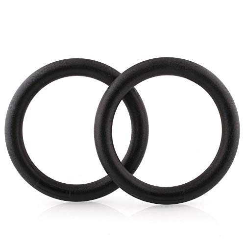 HBALDTEDC Gymnastik Ringe Set, Turnring aus Holz/ABS, 28 mm, Fitness, verstellbar, zur Aktivierung der gesamten Körpermuskulatur, Indoor-Fitnesstraining for Männer und Frauen(2 Abs Ring) von HBALDTEDC