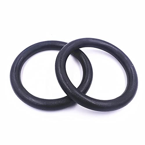 HBALDTEDC Gymnastik Ringe Set, Turnringe Turnringe mit verstellbaren Gurtbändern Schaumstoffgriff for Muskeltraining Fitness Klimmzüge(Only Rings Black) von HBALDTEDC