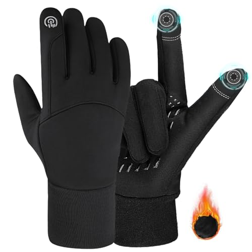 Fahrrad Handschuh Herren, Winterhandschuhe Wasserabweisende Touchscreenhandschuhe, Wasserdicht Thermohandschuhe, Warme Fahrradhandschuhe, Winterhandschuhe Laufhandschuhe Fahrrad Handschuh Herren, Winterhandschuhe Wasserabweisende Touchscreenhandschuhe, Wasserdicht Thermohandschuhe, Warme Fahrradhandschuhe, Winterhandschuhe Laufhandschuhe von HBSFBH
