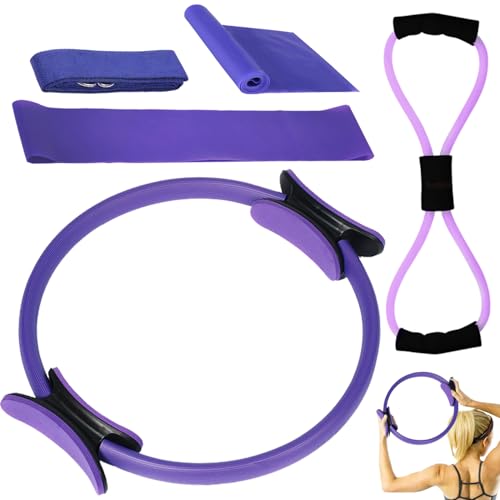 HBSFBH Pilates Yoga Ring, Pilates Kit für Frauen, Pilates Rings Kit Für Frauen, Yoga Widerstandsring, Yoga Ring Mit Doppelgriff, Widerstandsring, für Beine Arme und Oberschenkel Gewichtsverlust HBSFBH Pilates Yoga Ring, Pilates Kit für Frauen, Pilates Rings Kit Für Frauen, Yoga Widerstandsring, Yoga Ring Mit Doppelgriff, Widerstandsring, für Beine Arme und Oberschenkel Gewichtsverlust von HBSFBH