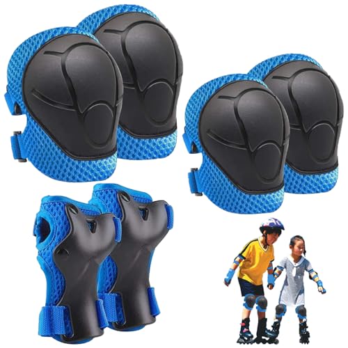 HBSFBH Knieschützer für Kinder, Skate Protektoren Set, Schützer Inline Skates Kinder, Set Kinder Schützer Ellenbogenschoner, Kinder Schutzausrüstung für Skaten, für Skateboard, Rollschuhlaufen von HBSFBH