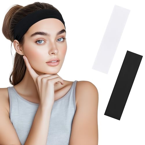 HBselect Haarband Damen, Stirnband Damen Sommer Sport Haarbänder Schwarz Antirutsch Headbands Unisex für Yoga Workout Laufen Fitness 9001B 2 Stück HBselect Haarband Damen, Stirnband Damen Sommer Sport Haarbänder Schwarz Antirutsch Headbands Unisex für Yoga Workout Laufen Fitness 9001B 2 Stück von HBselect