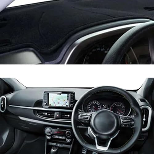 HCXNBS Auto Armaturenbrett Abdeckung, passend für Kia Picanto X-Line/Morgen 2018 LHD RHD Instrument Deck Sonnenschutz Matte Anti-Rutsch Pad Zubehör von HCXNBS