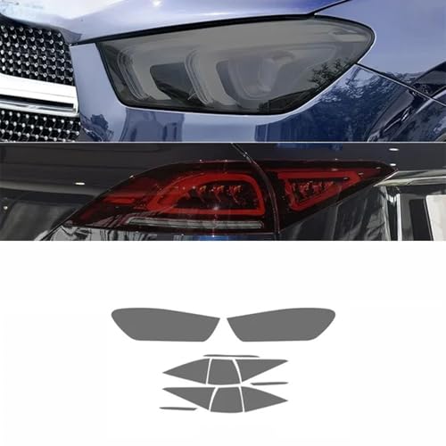 HCXNBS Auto Scheinwerfer Schutz Tönung Film Rauch Schwarz TPU Schutz Transparent Aufkleber, Passend für Benz GLE Klasse SUV W167 2020-On AMG von HCXNBS