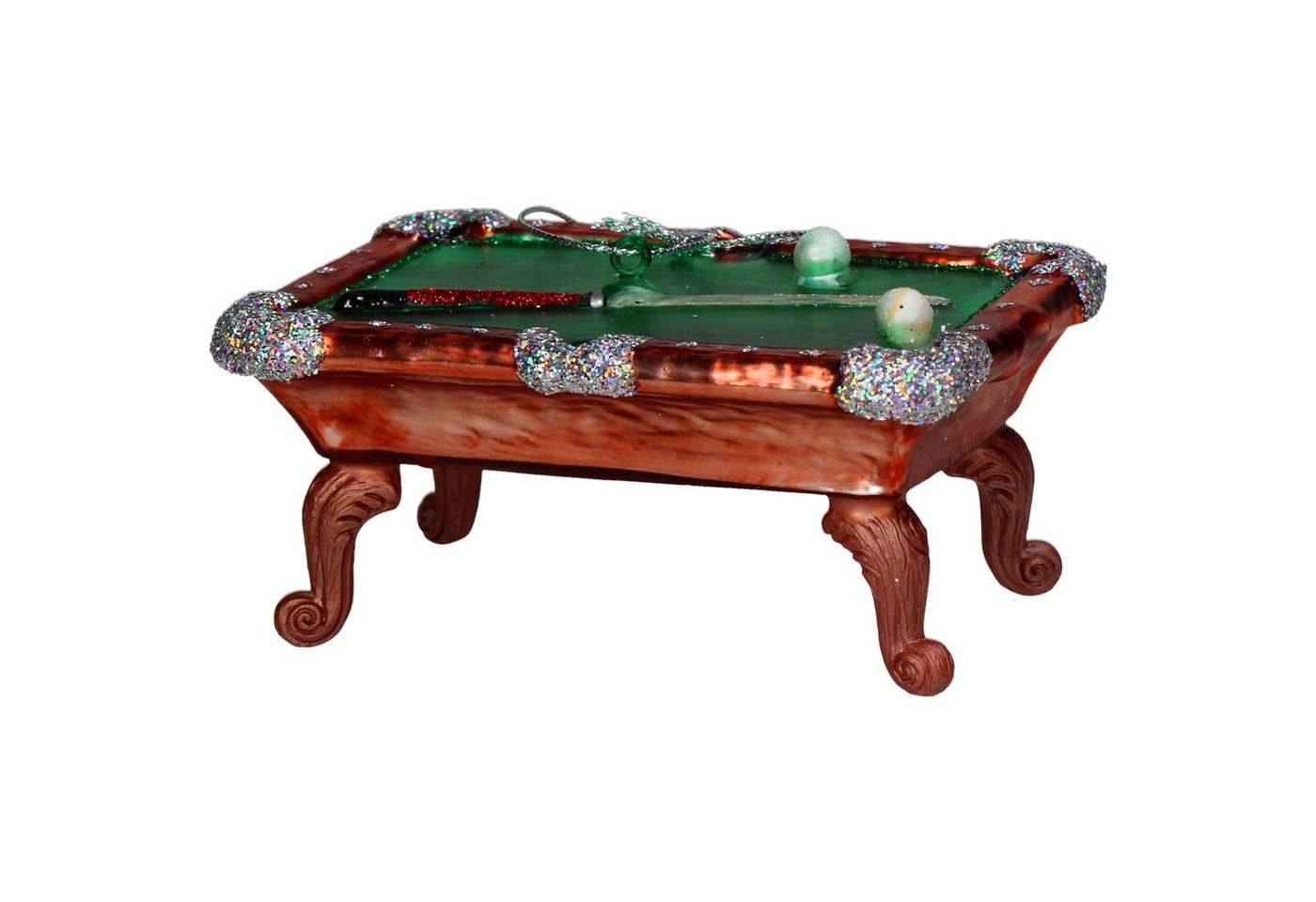 HD Collection Christbaumschmuck, Christbaumschmuck Glas 11,4cm Billardtisch Figur Braun / Grün HD Collection Christbaumschmuck, Christbaumschmuck Glas 11,4cm Billardtisch Figur Braun / Grün von HD Collection