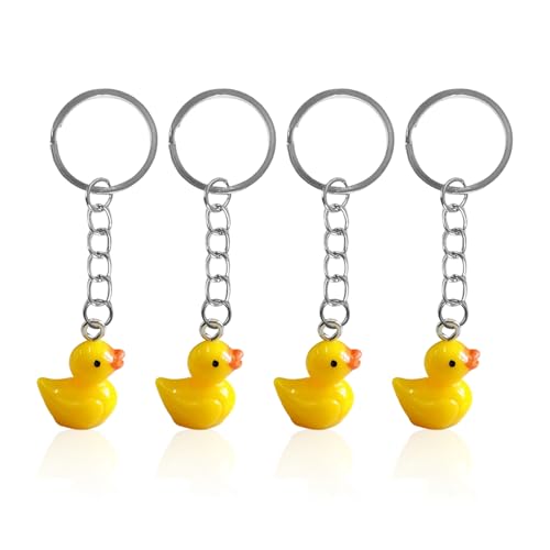 4 Stück Kleine Gelbe Enten-Schlüsselanhänger, Kreative Cartoon-Schlüsselanhänger, Mini-Enten-Schlüsselanhänger, Niedliche Dekorative Anhänger 4 Stück Kleine Gelbe Enten-Schlüsselanhänger, Kreative Cartoon-Schlüsselanhänger, Mini-Enten-Schlüsselanhänger, Niedliche Dekorative Anhänger von HDGSAFD