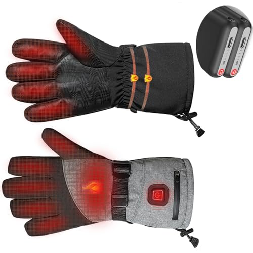 Elektrische beheizte warme Handschuhe, wasserdicht, Schneehandschuhe, Touchscreens, winddicht, Erwachsene, Arbeitshandschuhe von HDKEAN