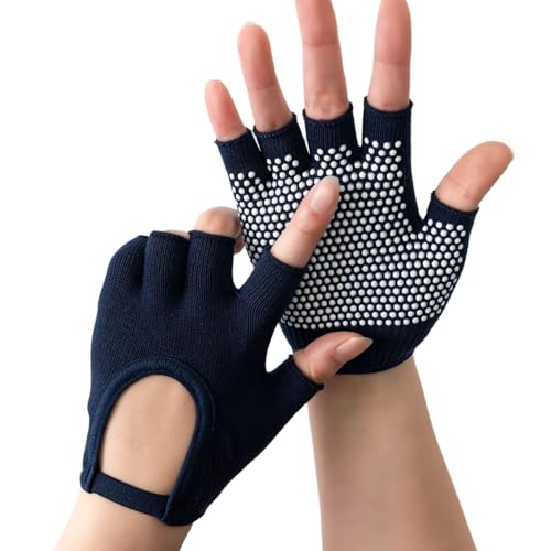 HDKEAN 1 Paar Fünf-Finger-Handschuhe, Fitness-Übungshandschuhe, Workout-Handschuhe, rutschfest, Silikon, für Herren und Damen, Gewichtheben von HDKEAN