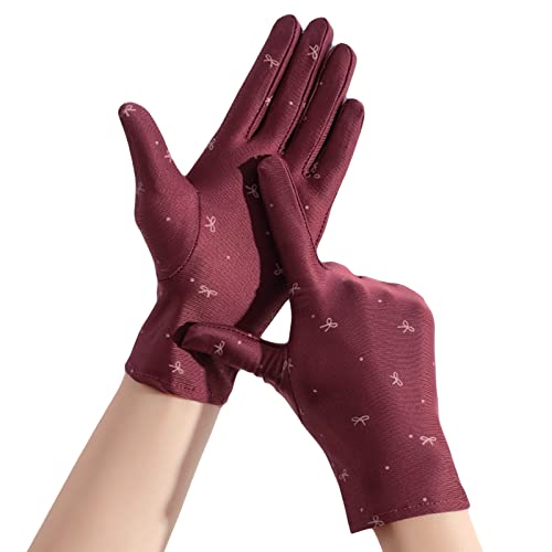 HDKEAN 1 Paar Sonnenschutz-Handschuhe, Frühlingshandschuhe, kurze Fahrhandschuhe, UV-Schutz, elastisch, ultradünne Handschuhe zum Reiten, Radfahren, Stretchhandschuhe, fingerlos, Damen, kurze von HDKEAN