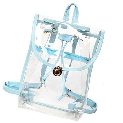 HDKEAN Transparenter Rucksack, durchsichtiger Rucksack, Stadiongenehmigung, Schulrucksack, All-Matching-Rucksack, PVC-Rucksack von HDKEAN