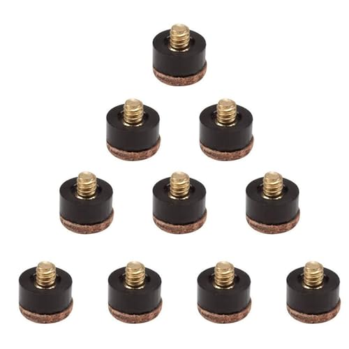 HDOYTXXM 10Pcs Schraube Auf Queue Spitze Harte Leder Pool Queue Spitze Ersatz Billard Queue Spitze Stick Reparatur Werkzeug Für Queue Spitze von HDOYTXXM