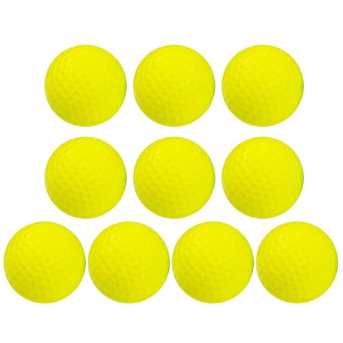 HDOYTXXM 10er Pack PU Schaum Übungsball Realistisches Gefühl Flug Trainingsball Für Drinnen Und Draußen Hinterhof Golfball Farbig von HDOYTXXM