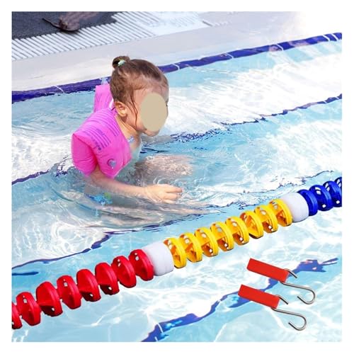Poolteiler-Seilschwimmer Pool-Trennseil für die Sicherheit von Kindern und Erwachsenen, wellenfeste, schwimmende Wettkampf-Schwimmbecken-Bahnlinien für das Training, Trennlinien für eingebaute Schwimm von HDYZJQ