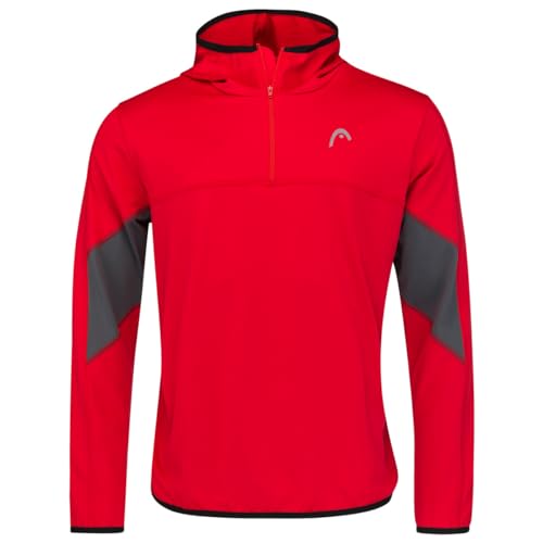 HEAD CLUB 22 Tech Hoodie Men, rot, S von HEAD