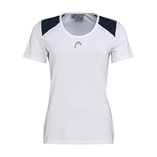 HEAD Damen Club 22 Tech Polo Women, Weiß/Blau, Blusen & T-Shirts, Weiß/Blau, S EU von HEAD