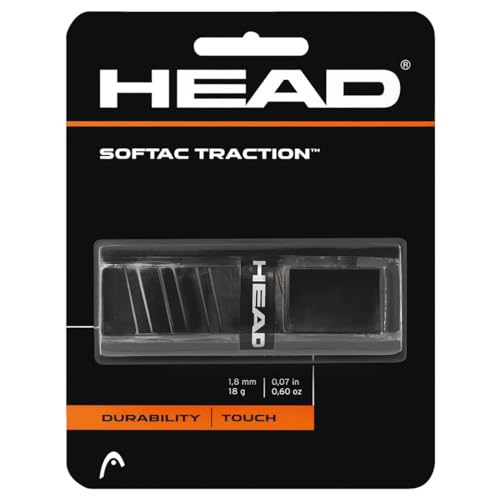 HEAD Unisex-Erwachsene Softac Traction Griffband, schwarz, Einheitsgröße HEAD Unisex-Erwachsene Softac Traction Griffband, schwarz, Einheitsgröße von HEAD