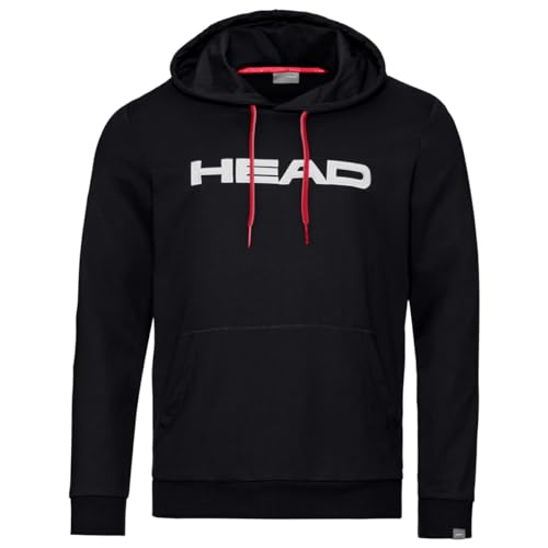 HEAD CLUB BYRON Hoodie Men, schwarz/weiß, M von HEAD