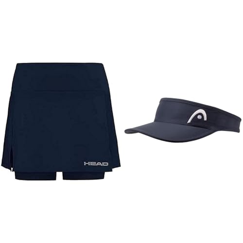 HEAD Club Basic Skort W,Dunkelblau,M & Damen Pro Player Womens Visor Cap, Navy, Einheitsgröße EU HEAD Club Basic Skort W,Dunkelblau,M & Damen Pro Player Womens Visor Cap, Navy, Einheitsgröße EU von HEAD